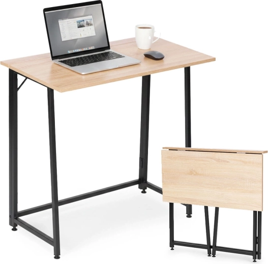 Inklapbaar bureau 80 × 45 cm in loftstijl MODERNHOME