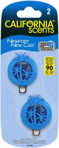 California Scents mini-diffuser voor ventilatierooster Newport New Car
