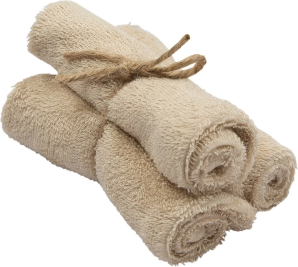 Timboo bamboe badstof handdoeken Frosted Almond 29,5 × 50 cm - 3 stuks