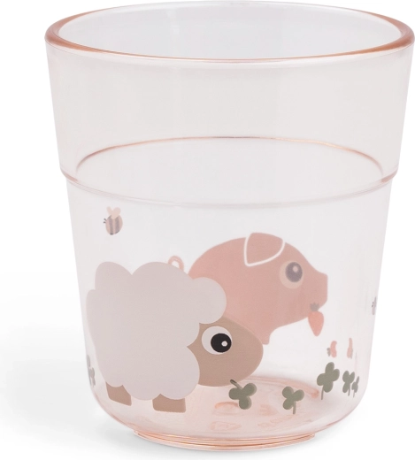 Done by Deer grote kinderglas Tiny farm roze