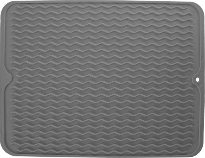 Siliconen afdruipmat voor vaatwerk 40 × 30,5 cm – grijs