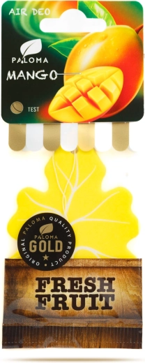 Hangende auto-luchtverfrisser Paloma Gold Fresh Fruit Mango