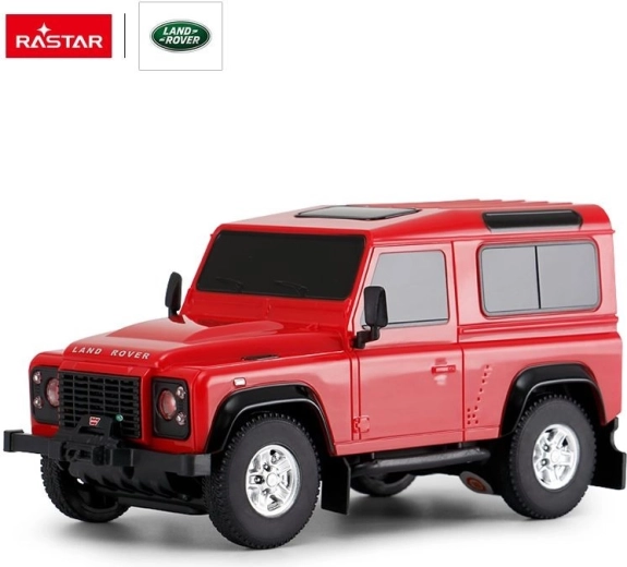 Op afstand bestuurbare Land Rover Defender R/C op schaal 1:24 – Rood