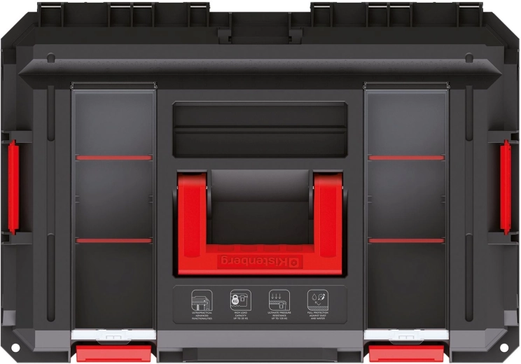 Deksel met aluminium geleiders als werktafel