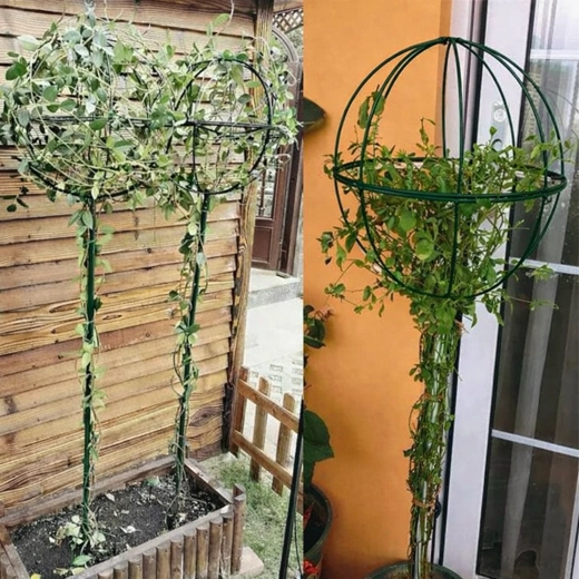 Metalen tuinsteun voor klimplanten 50 × 10 cm, groen