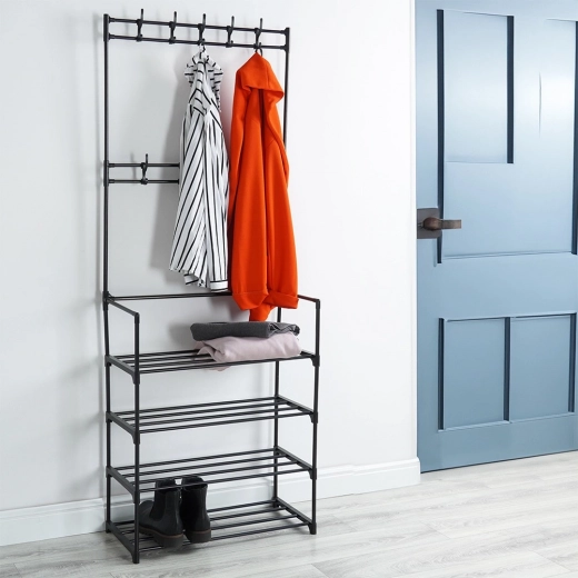 Duurzame metalen constructie in het zwart