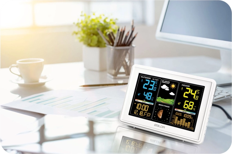 Groot kleurendisplay en driedelige achtergrondverlichting