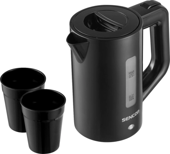 Sencor reiswaterkoker 0,5 l met bekers