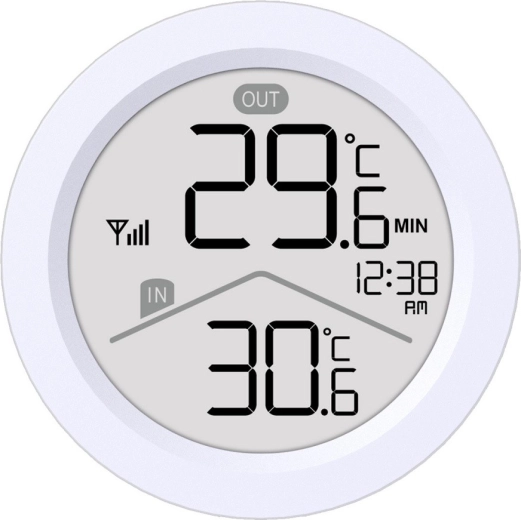 Gelijktijdige meting van temperatuur binnen en buiten