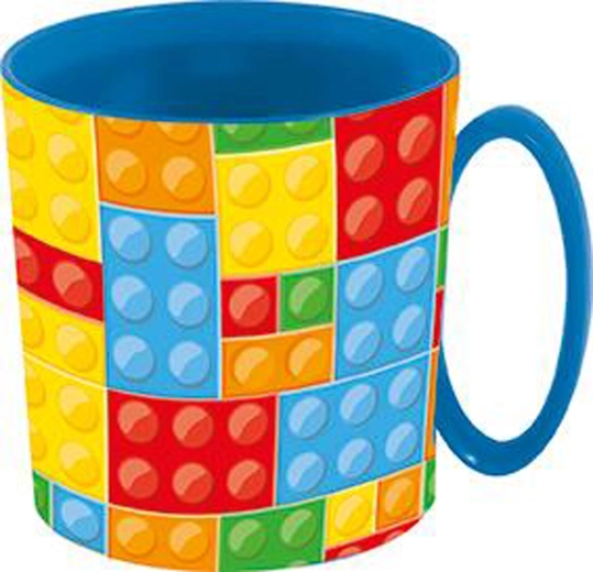 Plastic mok met dobbelsteenmotief 350 ml