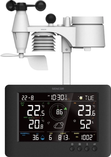 Sencor professioneel weerstation SWS 9500 met draadloze 8-in-1-sensor