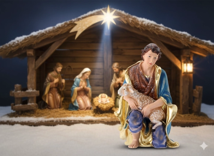 Herderfiguur voor de kerststal 60 cm