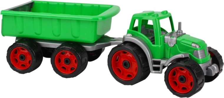 Plastic tractor met aanhanger