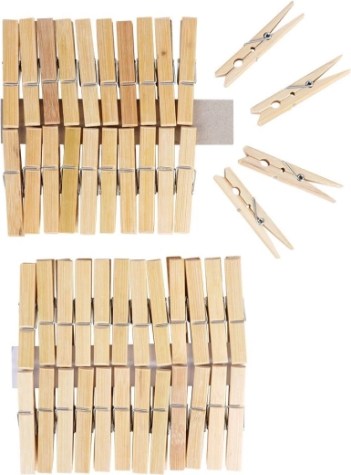 Ultra Clean bamboe wasknijpers, 48 stuks