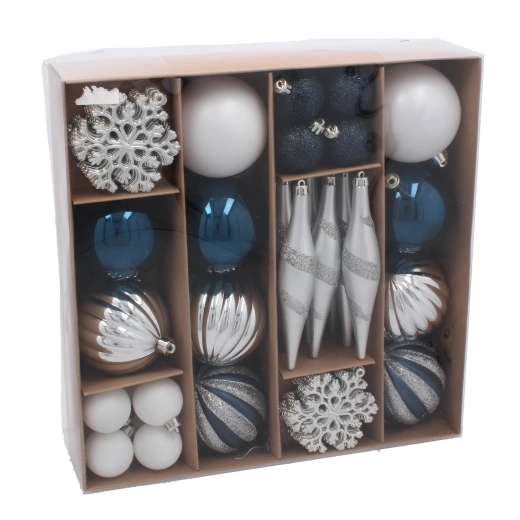 Harmonieuze palette van marineblauw en zilver