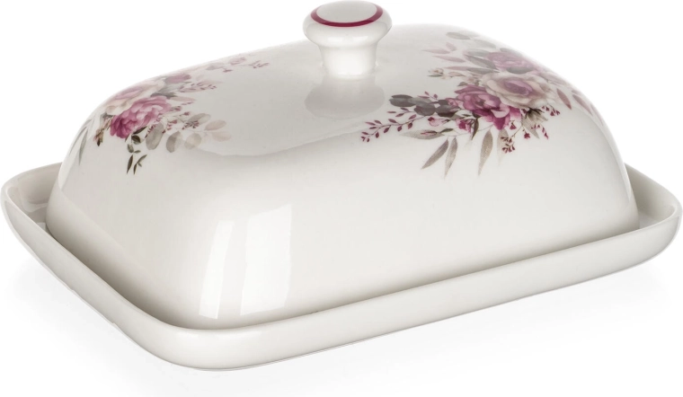 Subtiel roze bloemenmotief voor elegant tafelen