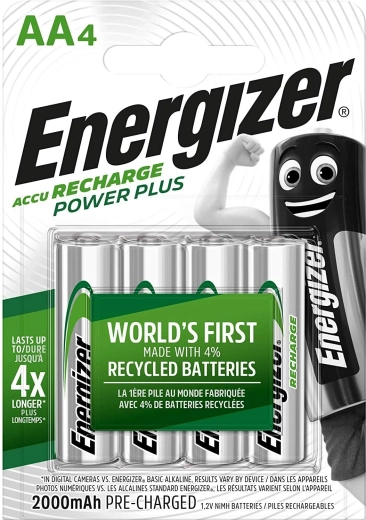Oplaadbare batterijen Energizer Power Plus AA 2000 mAh - 4 stuks
