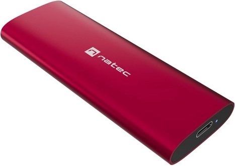 Natec Rhino M.2 NVMe Lite externe aluminium behuizing voor SSD, robijnrood
