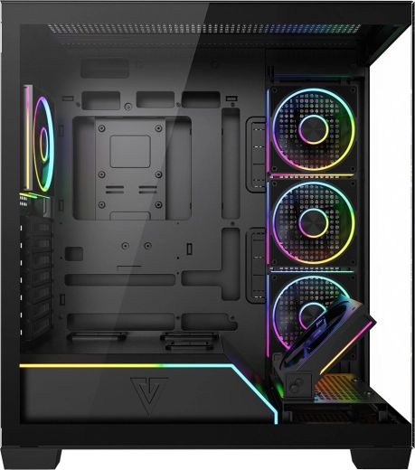 Vijf ARGB‑ventilatoren en geïntegreerde controller