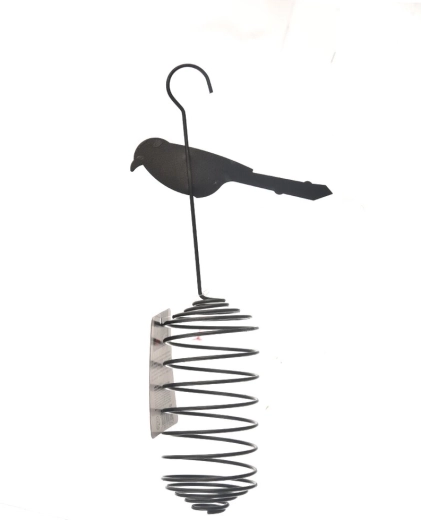 Metalen vogelvoerbak zwart 30 cm