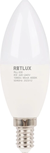 LED-lamp Retlux kaars E14 8 W 4000 K