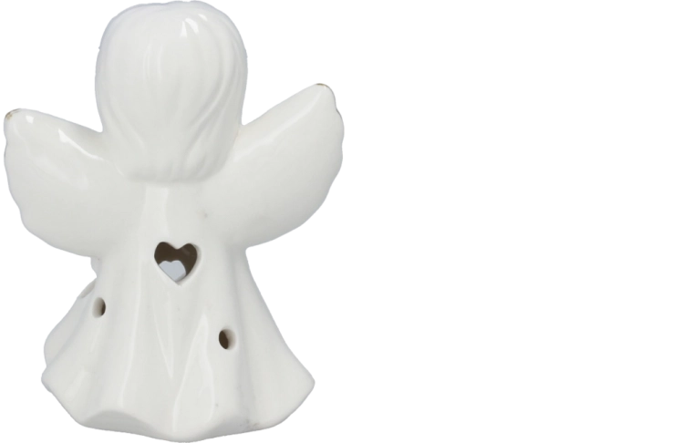 Staand engelfiguur als aanvulling op een arrangement