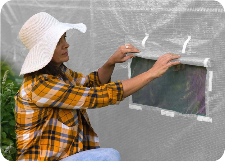 Ventilatie en bescherming dankzij 12 ramen met muggengaas
