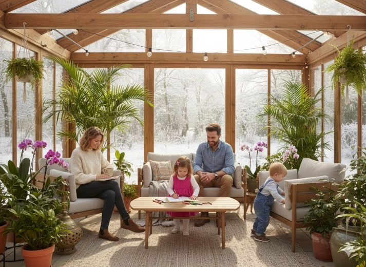Praktische tafel met lamellenblad