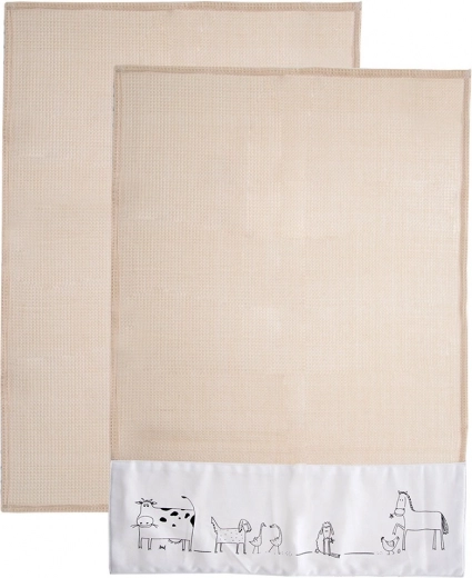 Katoenen keukenhanddoeken 70 × 50 cm, 2 stuks