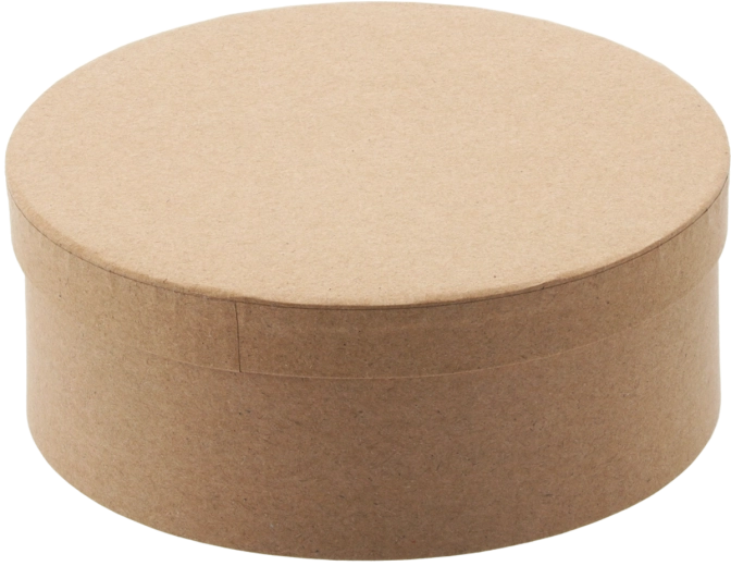 Ronde geschenkdoos bruin 25 × 11 cm