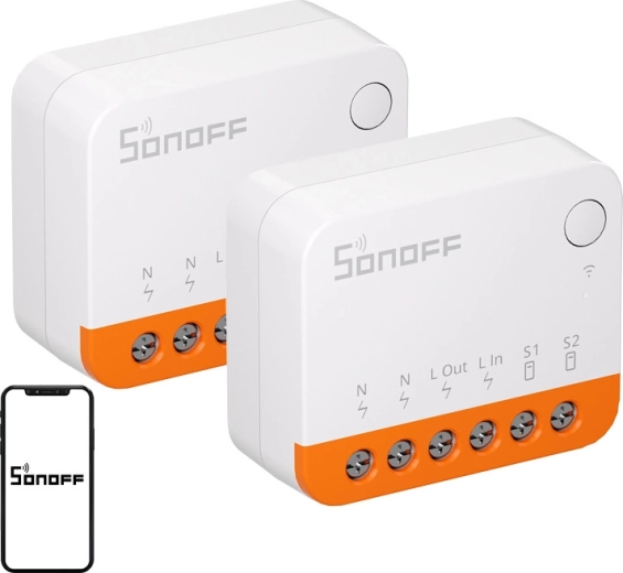 Sonoff MINIR4 Extreme slimme Wi‑Fi-schakelaar (2 stuks)