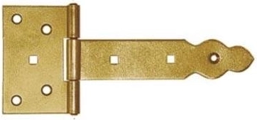 Decoratieve poortscharnier 150 × 90 × 35 mm, geel verzinkt staal