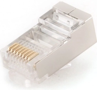 Afgeschermde RJ45-netwerkconnector FTP categorie 5e - 100 stuks