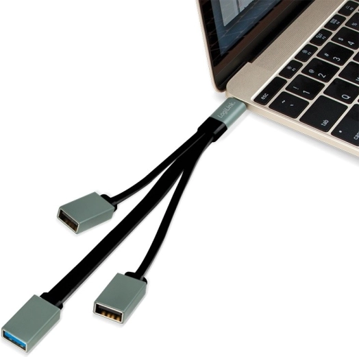 Sluit tot 3 USB‑A-apparaten aan op USB‑C
