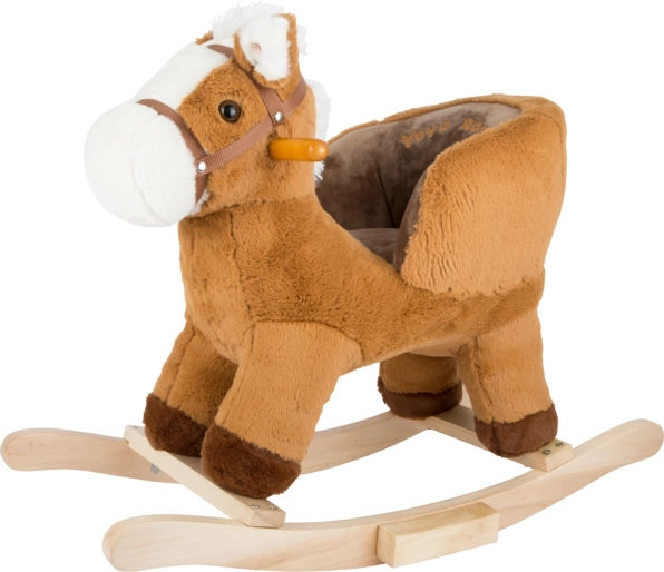 Schommelpaard met rugleuning bruin Small Foot