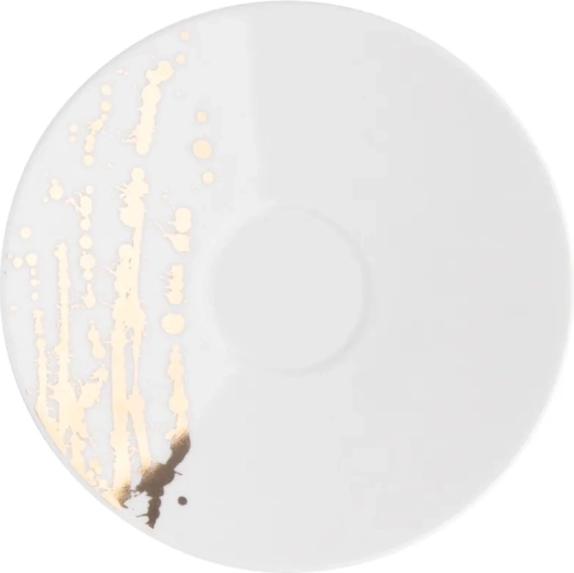 Splendor schotel 16 cm wit met gouden decor
