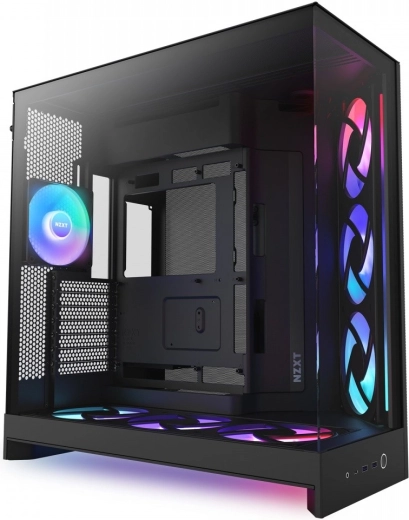 NZXT H9 Flow RGB+ mid-tower behuizing met zijraam, zwart