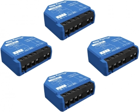 Shelly 1 Gen3 WiFi/Bluetooth controller, set van 4 stuks
