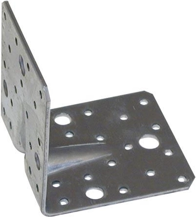 Stalen hoeklijn met persversteviging 90 × 130 × 130 mm voor zwaar verankeren