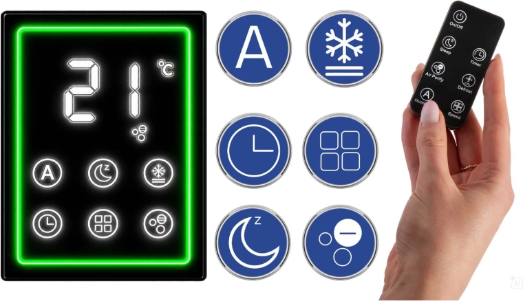 Comfortabele bediening: touchpaneel én afstandsbediening