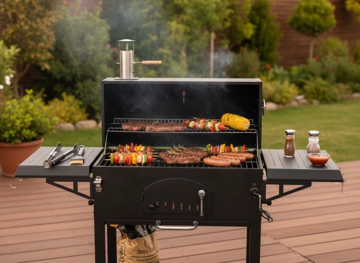 Gietijzeren rooster voor gelijkmatige warmte en volle smaak