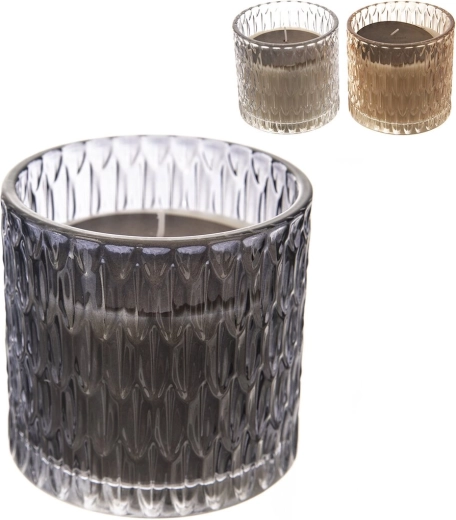 Geurkaars in glas Relief 300 g (mix van 3 varianten)