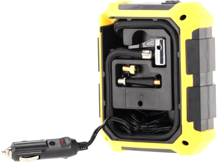 Geïntegreerde opslag voor kabel, slang en adapters