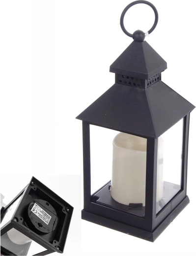 Decoratieve LED-lantaarn UH zwart 23 cm