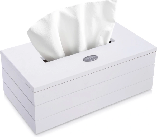 Witte box voor papieren zakdoekjes 25 × 13,5 × 9 cm