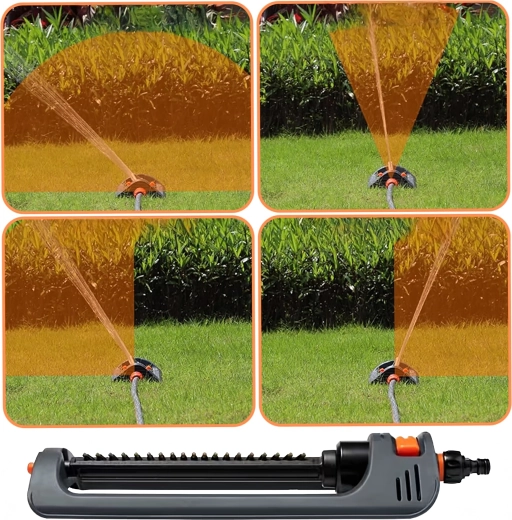 Instelbare reikwijdte en sproeibreedte