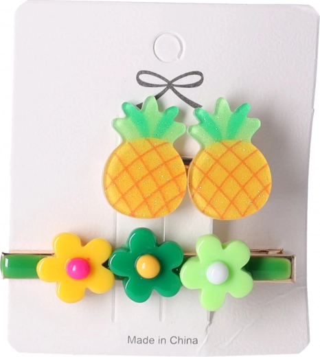 Set van 2 haarspeldjes - ananas