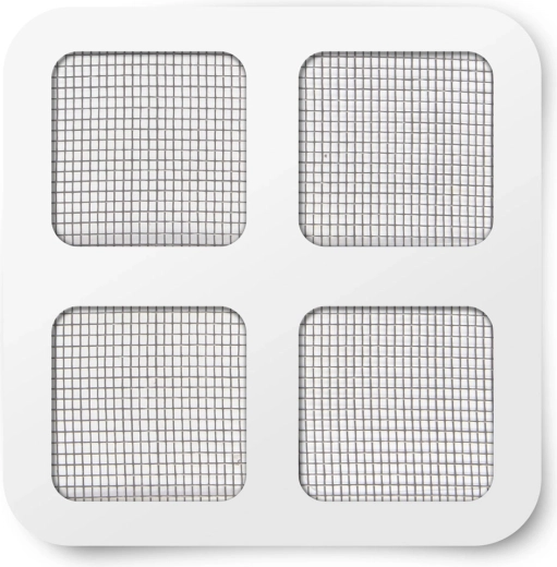 Zelfklevende reparatiepatch voor insectengaas, grijs, 10 × 10 cm, 4 stuks