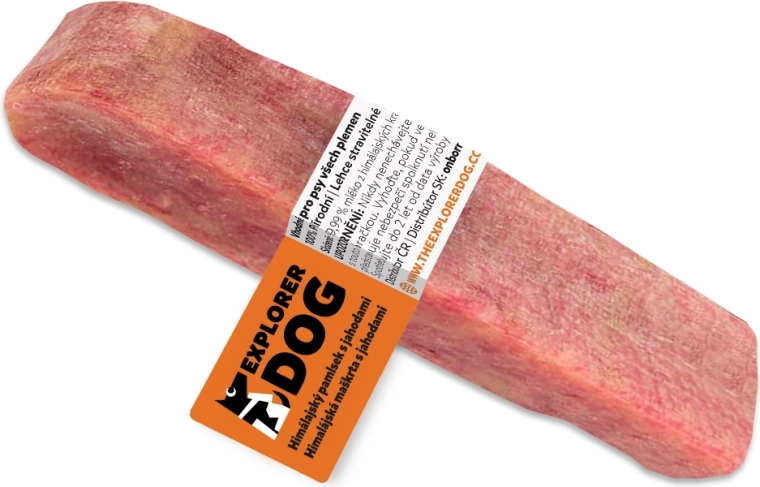 Explorer Dog Himalaya-dentalstick van kaas met aardbeien, maat L