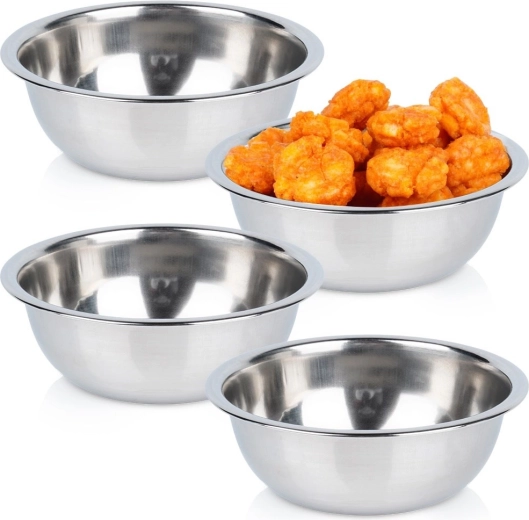 Set van roestvrijstalen kommetjes 250 ml, 4 stuks